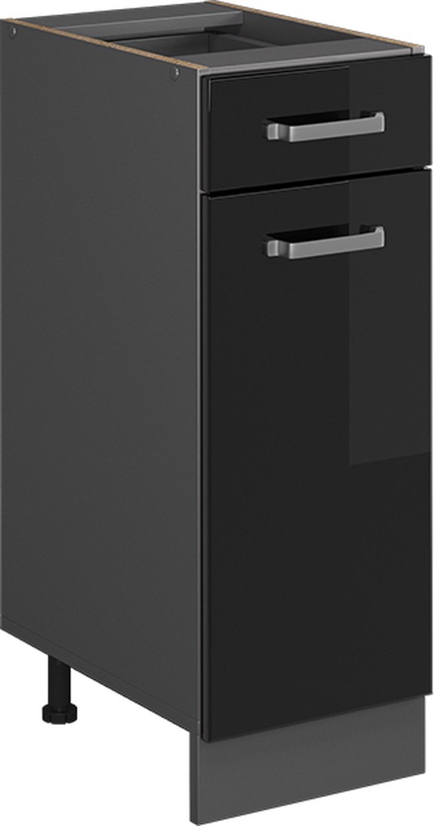 Vicco R-Line Keukenonderkast – 30 cm, WB Eik Zwart hoogglans Zwart hoogglans/Antraciet