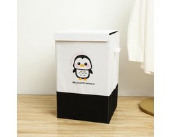 Reselectro - Wasmand - Wasmand Kinderkamer - Opbergmand kinderen - Opvouwbare Wasmand - Laundry Basket- Wasmand met Deksel - Opbergmand voor speelgoed - Speelgoedmand - 45L