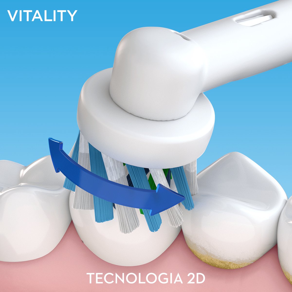 Afbeelding 2 van Oral-B Vitality 100 White CrossAction - Elektrische Tandenborstel - Powered By Braun