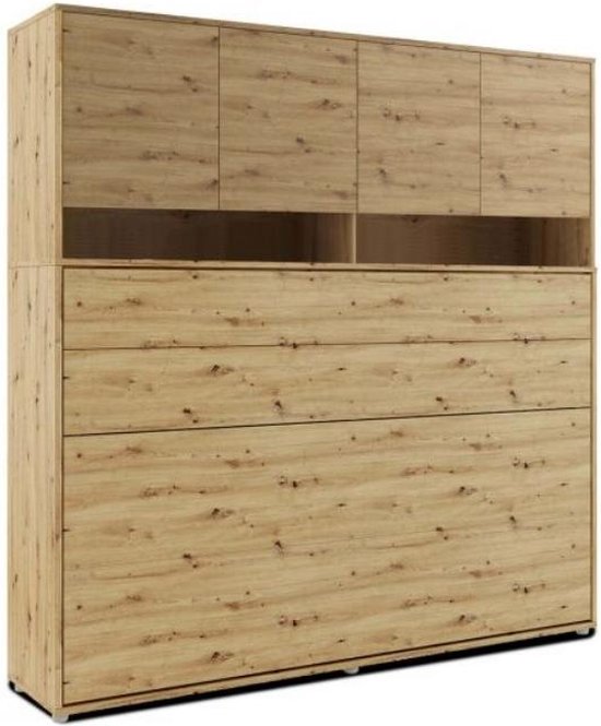 Murphy Horizontaal Opklapbed 120x200 met Opzetkast