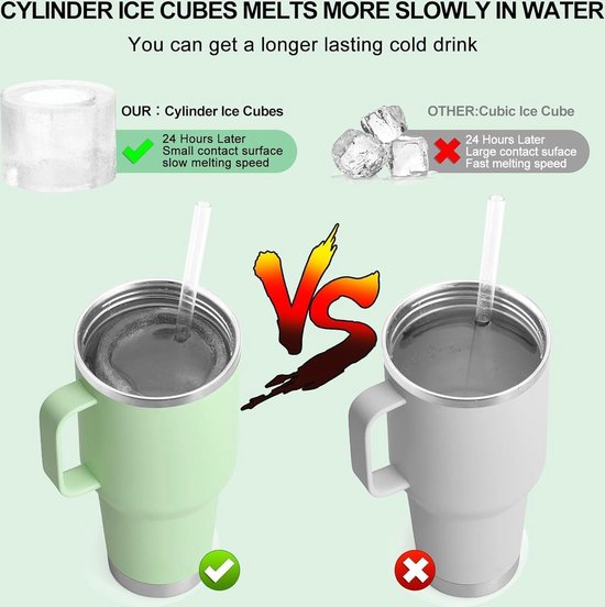 Moule À Glaçons En Silicone Avec Couvercle Et Récipient, Bac À Glaçons