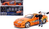 Brian's Toyota Supra Die Cast Kit "Fast & Furious 1:24 Orange Jada Toys