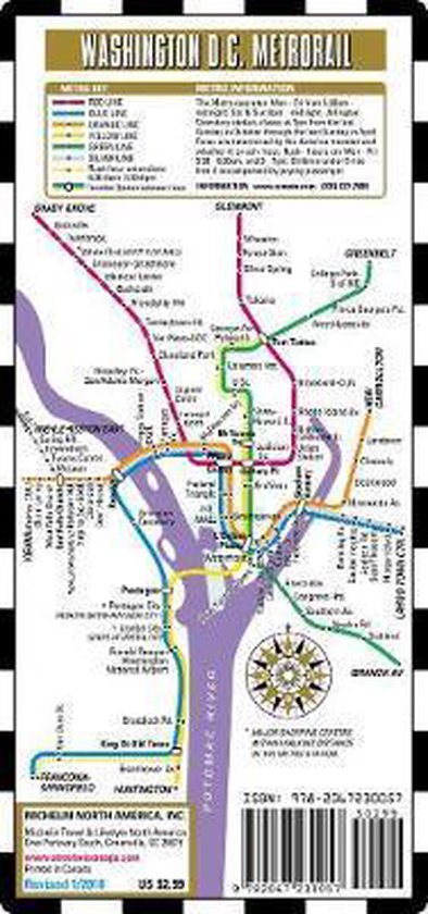 Map Of Washington Dc Metro Streetwise Map Washington D.c - Laminated City Center Street Map Of Washington  D.c... | Bol.com