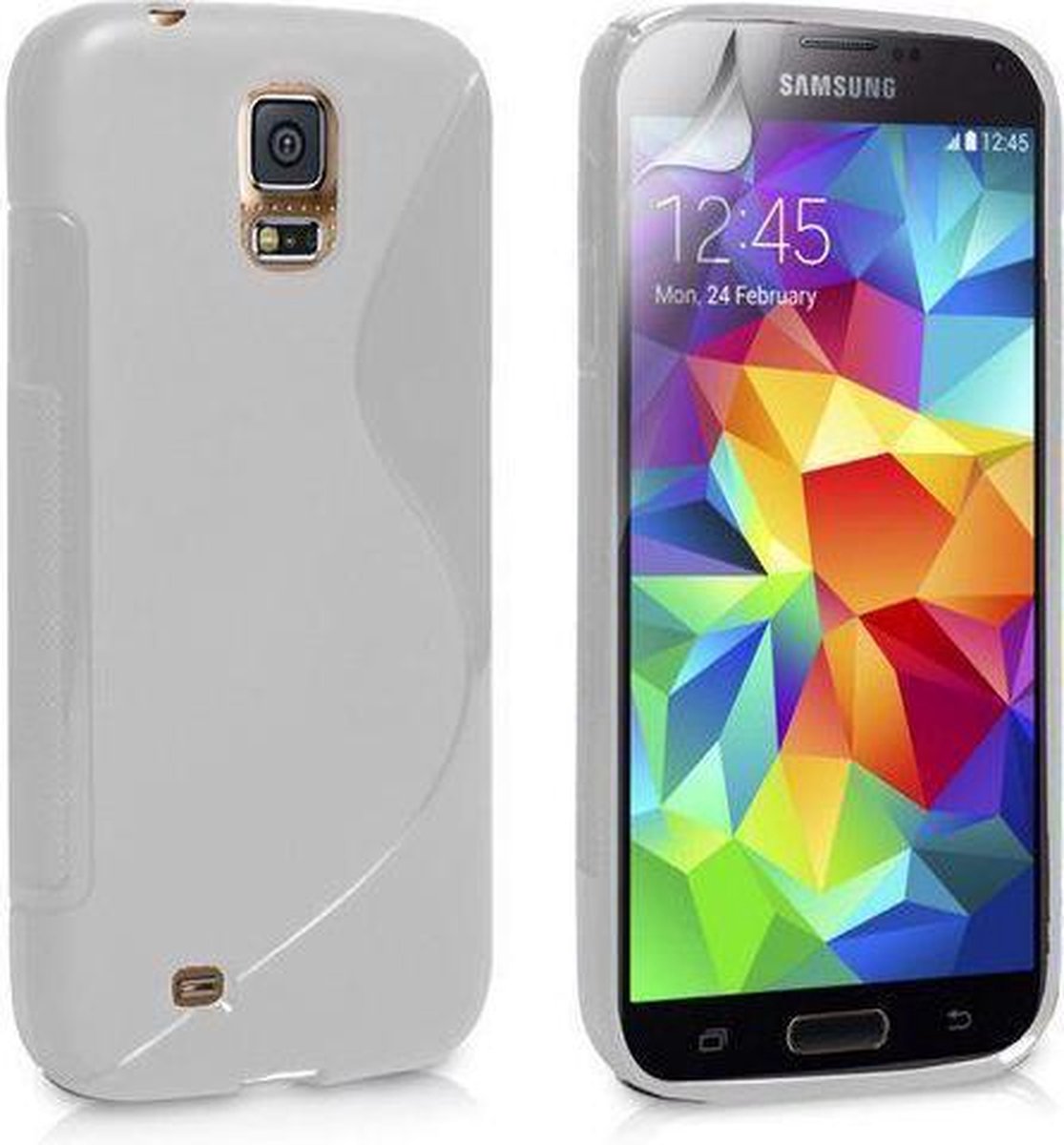 Comutter Silicone hoesje Samsung Galaxy S5 wit