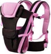 Babydraagzak – Baby - Babydrager – Draagzak baby – Draagzak kopen – Ergonomische draagzak – Buikdrager – Roze/Zwart