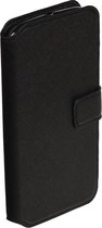 Zwart fashion case tpu booktype voor Motorola Moto G4 / G4 Plus