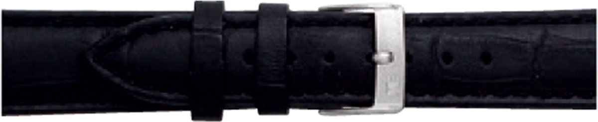 Morellato PMX019BOLLE IG Horlogebandje - Leer - Zwart - 14 mm