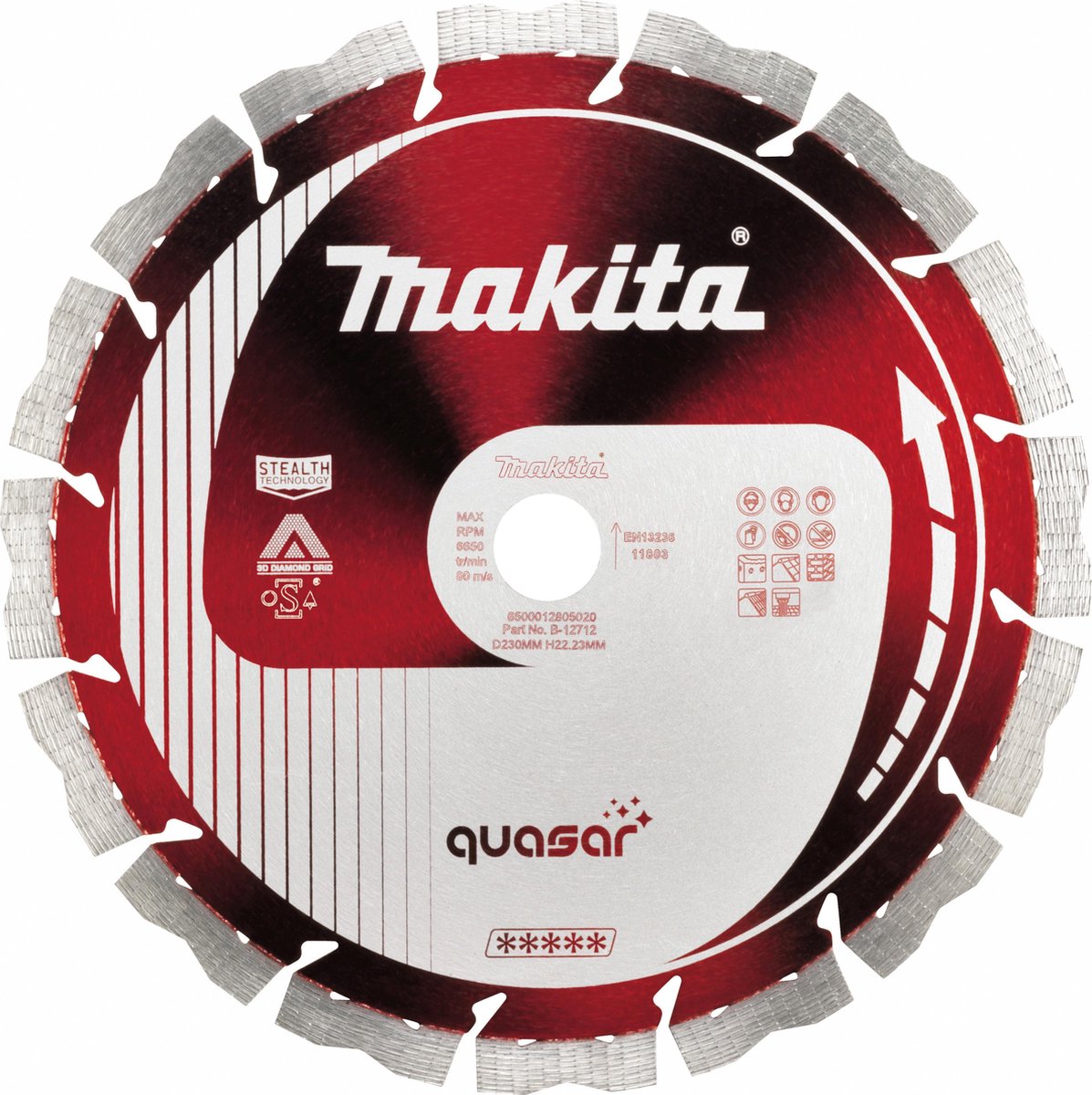 Makita B-13471 Diamantschijf | 400 x 25,4 x 3,0 mm | + reduceerring 20 mm