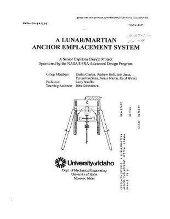 A Lunar/Martian Anchor Emplacement System, National Aeronautics And ...