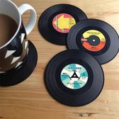 Retro Vinyl onderzetters 4 stuks – Vinyl Coaster