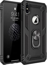 Apple iPhone X - XS | Zwart | Magneet voor autohouder - met Kickstand