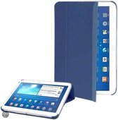 Samsung Galaxy Tab 1, 2 10.1 P5100 P7500 Smart Cover Case met Achterkant Back Cover Donker Blauw/ Dark Blue