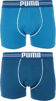 Puma - 2-pack Athletic Blocking Boxershorts Blauw - S