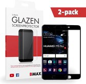 2-pack BMAX geschikt voor Huawei P10 Plus Glazen Screenprotector met volledige dekking | Beschermglas | Tempered Glass