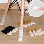 Stoelpoot Sokken - Socks Beschermers Dopjes - Stoel Vloer Bescherming Vloerbeschermers - Grijs