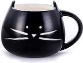 Woontante - Katten Mok - Zwart - 375 ml