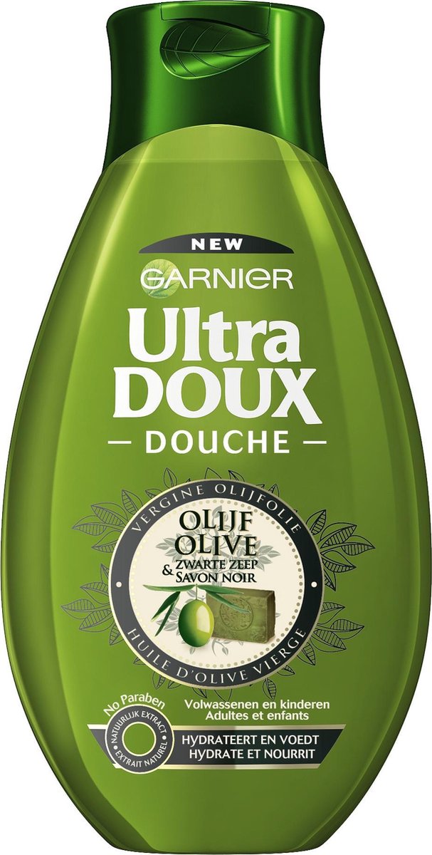 Garnier Ultra Doux Shower Douche Gel Olijf & Zwarte Zeep 250ml