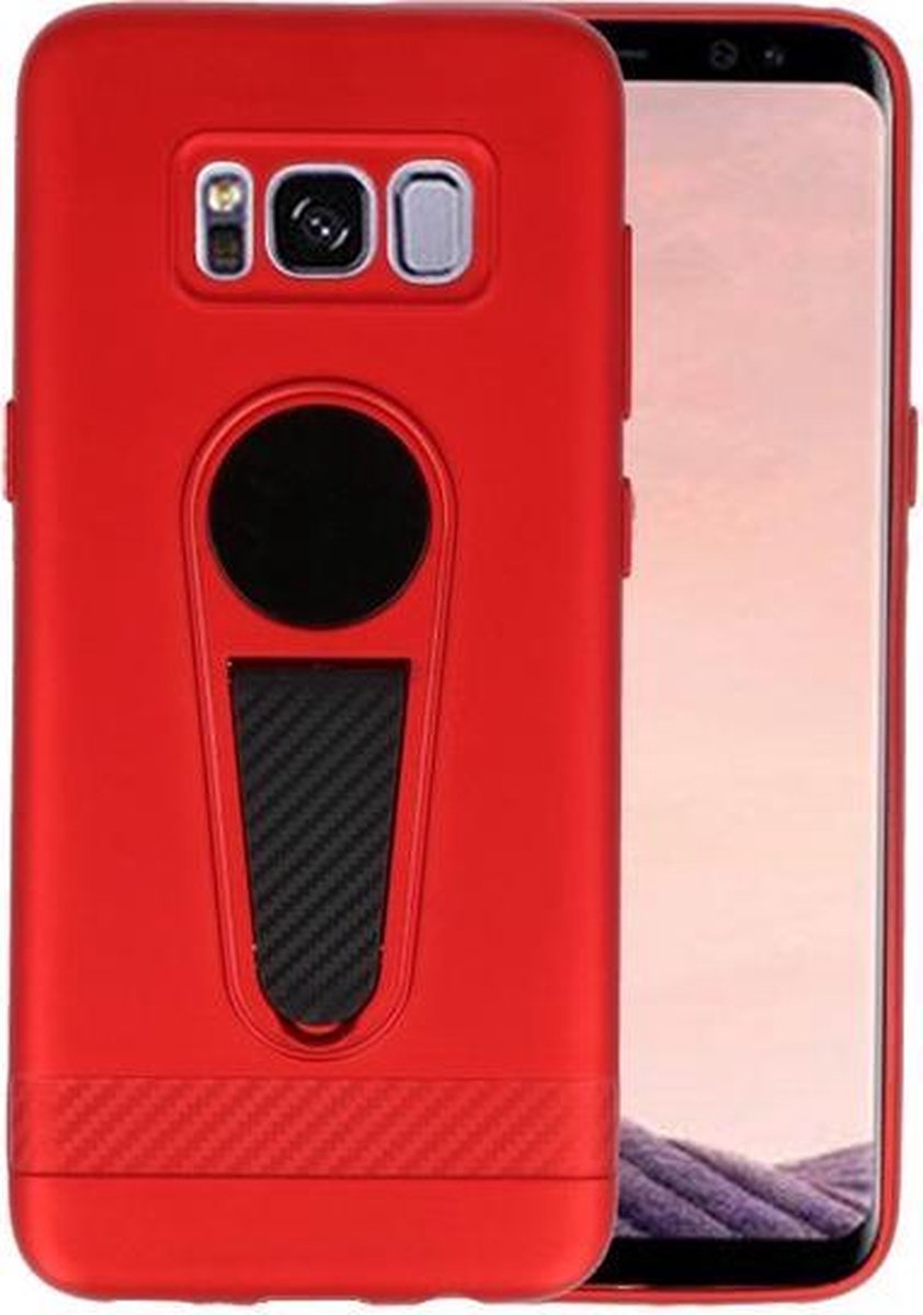 Rood Magneet Stand Case hoesje voor Samsung Galaxy S8