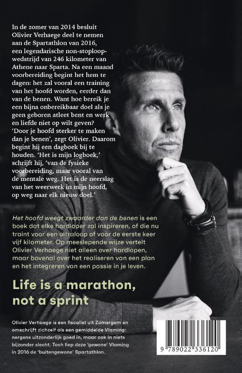 Het hoofd weegt zwaarder dan de benen - back cover