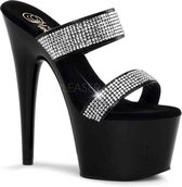 Pleaser Muiltjes -39 Shoes- ADORE-702-2 Paaldans schoenen Zwart