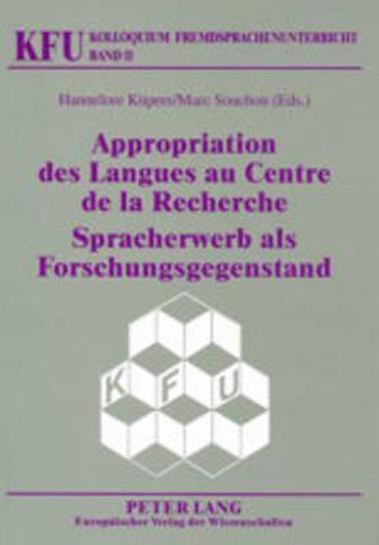 Appropriation des Langues au Centre de la Recherche. Sprache ... - cover