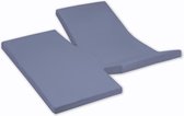 Damai - Hoeslaken dubbele split (tot 35 cm) - Katoen - 180 x 200 cm - Lavender