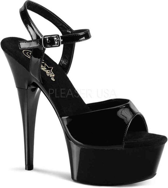 Pleaser - CAPTIVA-609 Sandaal met enkelband - US 8 - 38 Shoes - Zwart