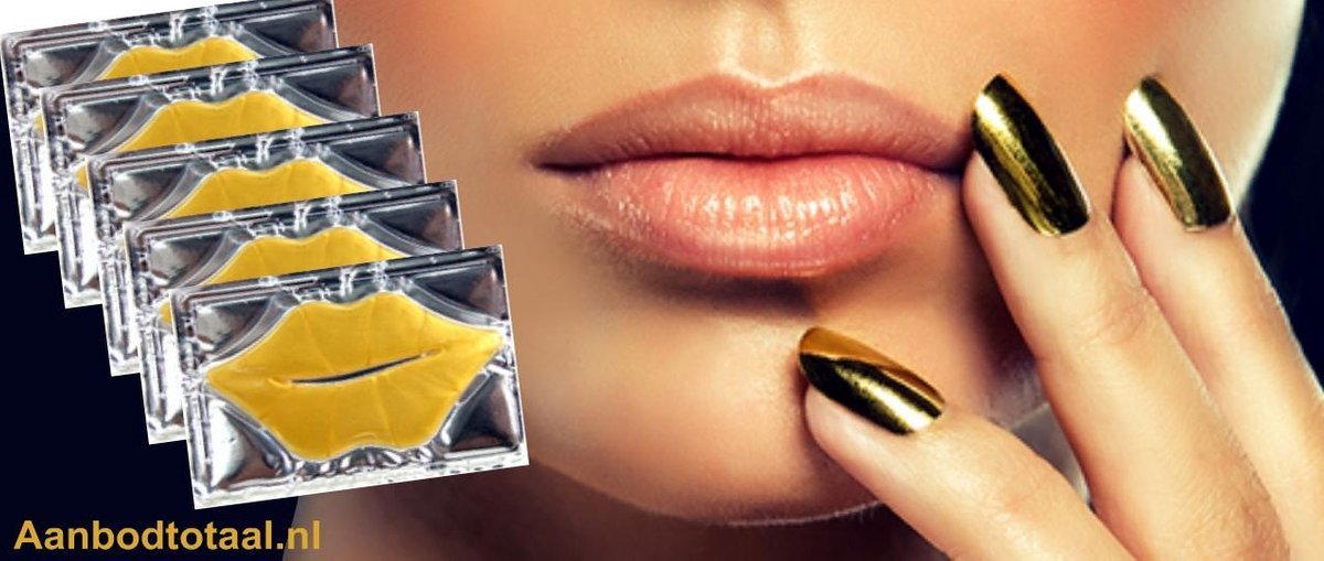 Luxury Gold Collagen Lip Masker - 10 Stuks / hydraterend lipmasker / vollere lippen