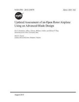 Updated Assessment of an Open Rotor Airplane Using an Advanced Blade Design