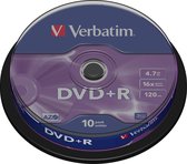 Verbatim 43498 DVD+R Matt Silver Schijven - 10 Stuks / Spindel