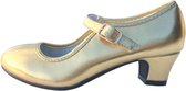 Spaanse schoenen - flamenco schoenen - goud maat 41 (binnenmaat 26 cm) bij verkleedkleding