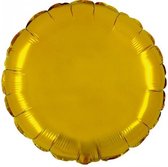 folieballon - effen goud - rond - 45 cm - leeg