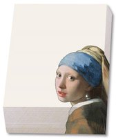 Bekking & Blitz - Memoblok - Memo blocnote - Notitieblok - Kunst - Het meisje met de Parel - Johannes Vermeer - Mauritshuis Den Haag - Uniek design