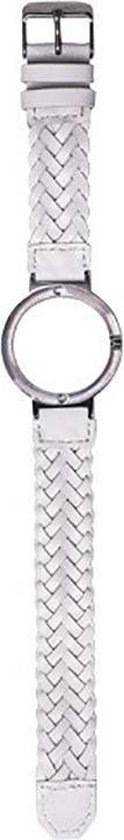 Bracelet JU'STO J-WATCH Cuir Tressé White