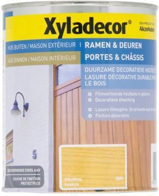 Xyladecor Ramen & Deuren Decoratieve Houtbeits - Kleurloos - 0.75L