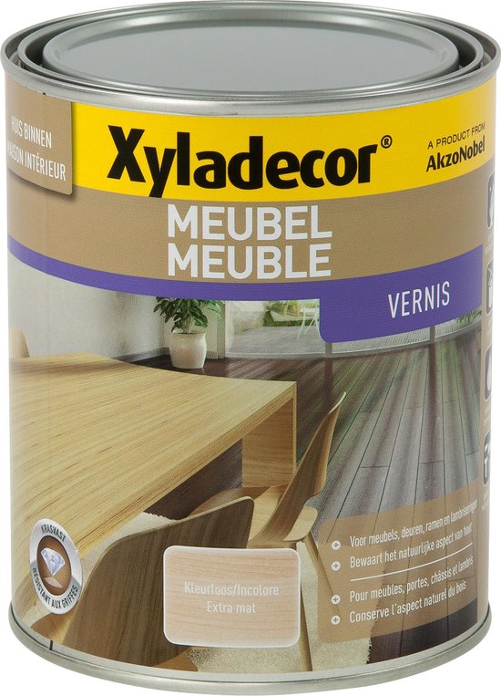 gekruld Spanje campagne Xyladecor Meubel Vernis - Extra Mat - Kleurloos - 1L | bol.com