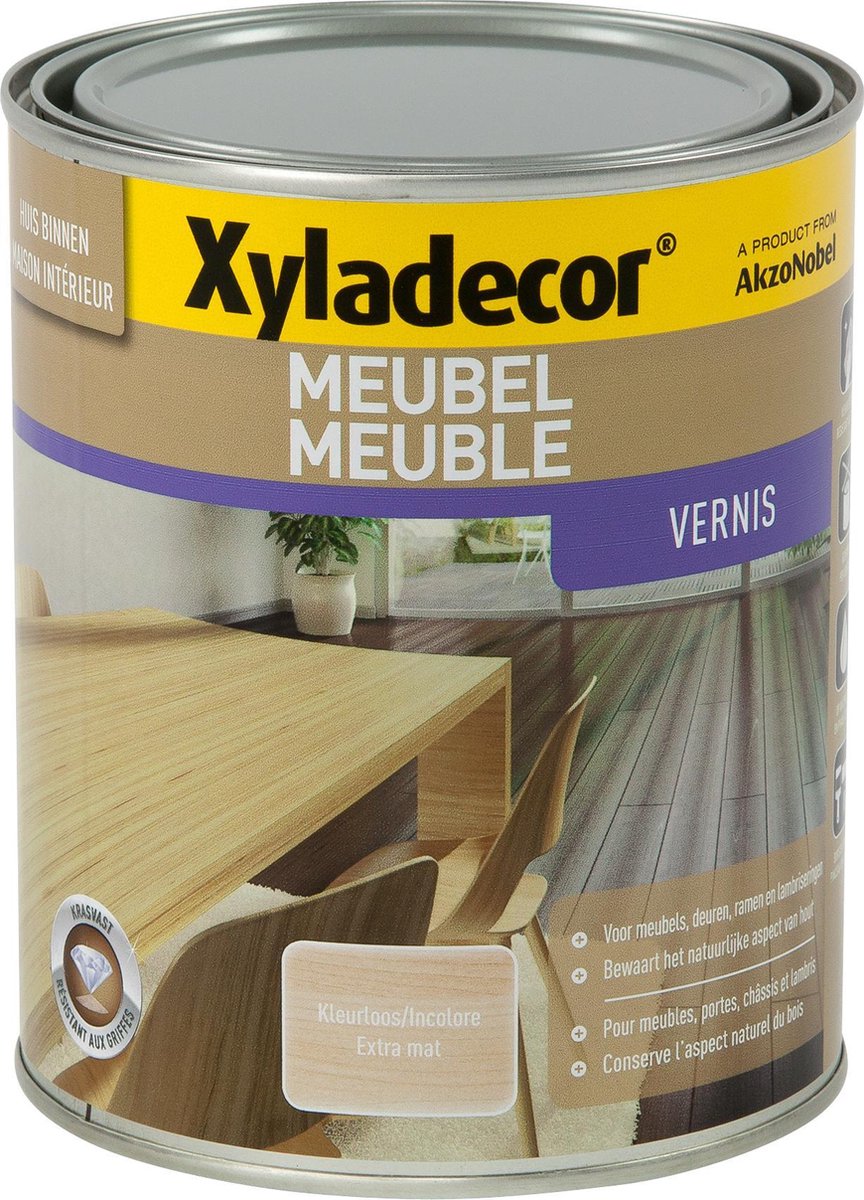 Diversiteit verantwoordelijkheid Reparatie mogelijk Xyladecor Meubel Vernis - Extra Mat - Kleurloos - 1L | bol.com