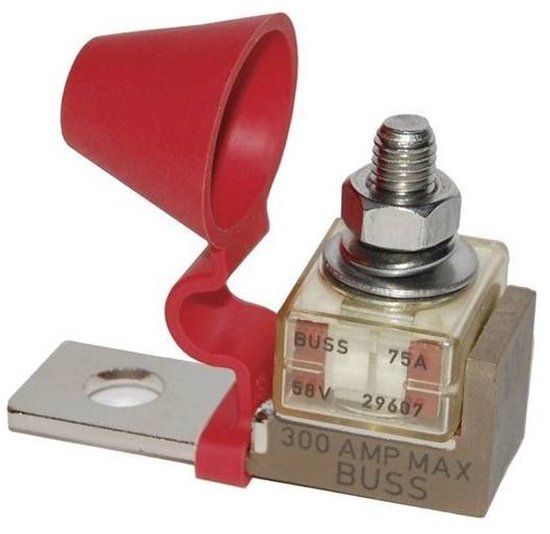 Porte-fusible de batterie / accumulateur (1 borne, 60x20mm, 300Amp) (BS5191)