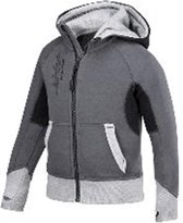 Snickers Junior Zip Hoodie - 7504-5804 - staalgrijs/zwart - maat 128