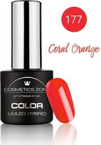 Cosmetics Zone UV/LED Hybrid Gel Nagellak 7ml. Coral Orange 177
