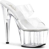 Pleaser Muiltjes -41 Shoes- ADORE-702 Paaldans schoenen Transparant