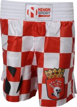 Nihon Kickboks Broek Helmond Heren Rood/wit Maat S