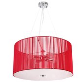 Plafondlamp - hanglamp -  Ø 50 - 40W - 4xE37 - rood