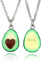 2 Stuks Leuke Mini Avocado Ketting 47 cm - 18X13Mm - Hanger