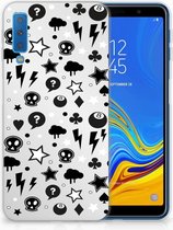 Geschikt voor Samsung Galaxy A7 (2018) TPU Hoesje Silver Punk