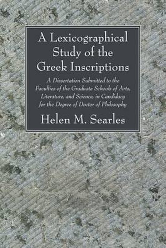 Foto: A lexicographical study of the greek inscription