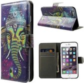 PU Leren Glossy Wallet iPhone 6(s) plus - Olifant