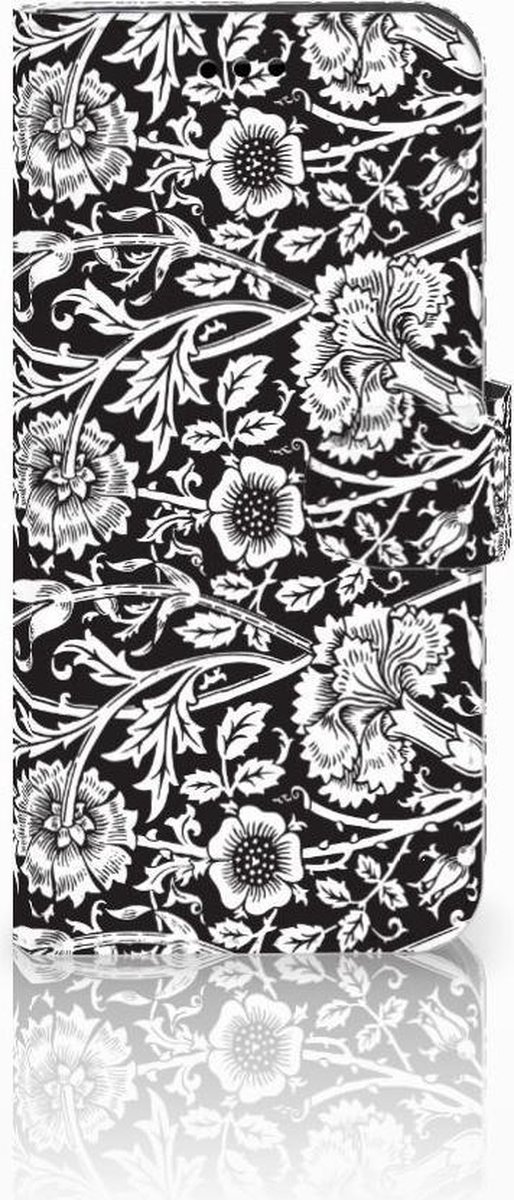 Huawei P10 Lite Hoesje Black Flowers