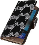 BestCases.nl Zwart Zebra 2 Booktype wallet hoesje voor Apple iPhone 6 / 6s Plus