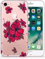 Hoesje Geschikt voor iPhone SE (2020/2022) Geschikt voor iPhone 7/8 Siliconen Case Blossom Red